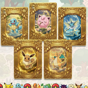 Cartes à collectionner Anime Artboard Pokémon personnalisées avec bord doré, personnages de <span class=keywords><strong>manga</strong></span> japonais, impression couleur, jeu de table - Product Image 4