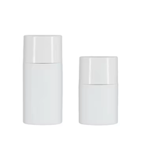Flacon cosmétique de luxe vide, 1 oz, 50 ml, 30 ml, couleur blanche, ovale, pour crème solaire, lotion, soin de la peau, avec buse