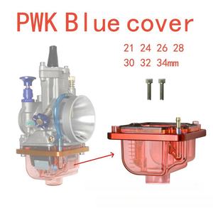 Pièces de moto : Carburateur, couvercle inférieur transparent en nylon coloré, anneau en aluminium CNC, modification du réservoir de carburant, chambre à flotteur - Product Image 2