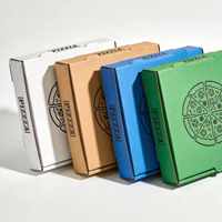 Boîte à pizza en carton ondulé personnalisée, boîte à pizza en carton blanc, boîte à pizza en papier kraft brun, boîte à pizza à emporter