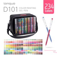 252 Warna Pulpen Tinta Gel Ekstra Halus 0.6mm Tulisan Presisi Aliran Tinta Lancar Pulpen Gel Profesional untuk Arsitek