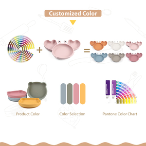 ES-Pro Juego de Alimentación <span class=keywords><strong>para</strong></span> Bebés y Niños de Silicona Platino de Grado Alimenticio, Babero, Vaso con Pajita, Plato - Ecológico, Libre de BPA, Personalizable ODM/OEM - Product Image 6