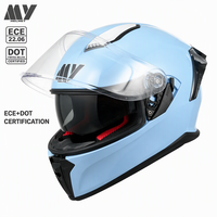 Casque de moto intégral - Certifié ECE 22.06 et normes DOT - Coque ABS résistante aux chocs - Anti-perforation - Toutes saisons - Double visière