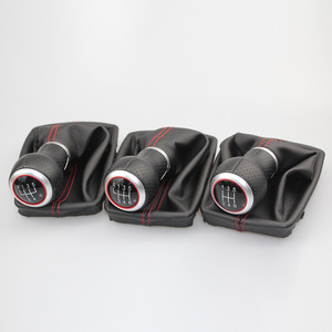 Couvercle de pommeau de levier de vitesse manuel Audi A4, en cuir, 5 vitesses, housse anti-poussière pour accessoires intérieurs de voiture - Product Image 1