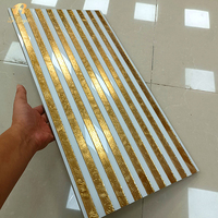 300*600mm Spiegel 3d Wohnkultur Weiß und Gold Gambia Backs plash Küche Toilette Azulejos Badezimmer Fliesen Wände und Böden