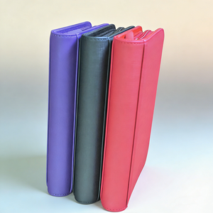 Vente directe d'usine, classeur à cartes en cuir à 4 poches avec fermeture éclair, albums imperméables pour cartes de jeu de taille standard - Product Image 6