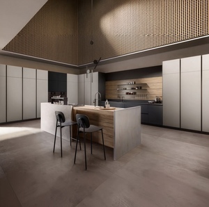 Muebles de Cocina Modernos de Lujo Estilo Italiano, Diseño Minimalista de Metal y Madera, Muebles de Cocina Personalizados para Toda la Casa - Product Image 3