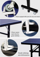 Table de ping-pong mobile d'intérieur commerciale, plateau à épaisseurs multiples, couleur personnalisée pour projet de gymnase, commande en grande quantité