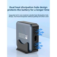 Chargeur GaN Premium 320W 20V/5A, station de charge universelle haute puissance pour téléphones et ordinateurs portables avec charge rapide 200W, garantie 4 ans