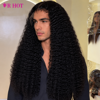 Perruque frontale en cheveux humains bouclés profonds birmans bruts, sans colle, double densité (SDD), cheveux vietnamiens bruts, perruques frontales en dentelle HD 13x4 pour femmes