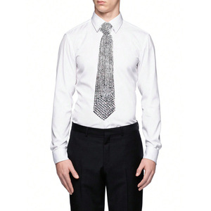 Corbata de Cristal Geométrica Colorida con Diseño Metálico, Accesorio de Moda para Adultos, Venta al Por Mayor - Product Image 4