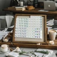 Nouveau jeu de Mahjong américain de luxe 2026 en acrylique bleu cristal, 160 cartes, pour clubs de jeu et casinos