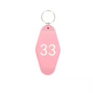 Custom Printed Pink Promotional Keychains & Carabiners Budget-Friendly Option with Blank Logo & Motif for Motel Promotion