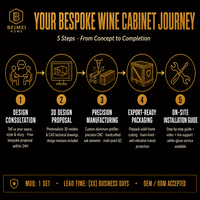 Système mural pour vin personnalisé avec éclairage LED intégré et étagères en chêne massif pour bar à domicile moderne