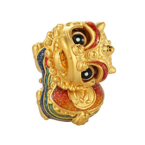 Pulsera de oro ligeramente dura con forma de León de estilo chino de moda de nuevo diseño de gama alta con cuentas para regalos - Product Image 3