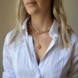 Joyería transfronteriza europea y americana, concha de aleación Bohemia para mujer, collar multicapa de estilo étnico, cadena de clavícula - Product Image 1