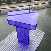 Moderner runder Acryl tisch Glass Center Lucite Tisch für Wohnzimmer Couch tisch Ess küche Outdoor Park Home Office Verwendung