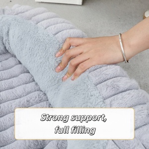 Orthopedische Hondenbedden Met Wasbare Afneembare Corduroy Hoes Grote Pluizige Bank Antislip Bodem Ondersteunend Huisdier <span class=keywords><strong>Bed</strong></span> - Product Image 3
