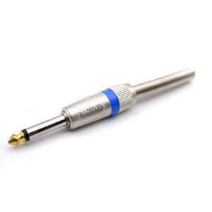 Conector de Audio para Teléfono, 6.35mm Mono, Aislamiento Azul, Colgante, para Cable de Altavoz y Uso en Mezcladoras - Product Image 2