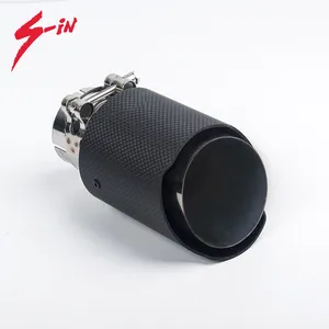 Chất lượng cao sợi carbon Muffler Sin ống xả lời khuyên cho trang trí xe