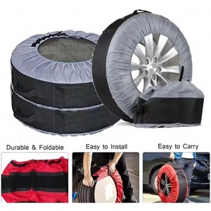 Muestra gratuita de fábrica: Fundas universales para neumáticos, protector de ruedas de vinilo resistente para camiones, SUV, remolques, caravanas, cubiertas para ruedas de RV - Product Image 4