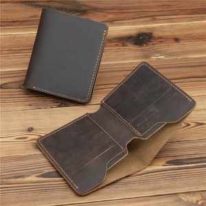 Custom Crazy Horse Leather <b>Wallet</b> Men Bifold <b>Wallets</b> Real Leather Slim Credit <b>Card</b> <b>Holder</b> <b>Wallet</b> for Engraving - Product Image 6