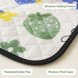 Tapis de pique-nique matelassé à ultrasons, imperméable, pliable, en tissu Oxford, motif lapin mignon, personnalisé, pour camping et plage, fabricant - Product Image 3