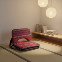 Chaise de sol pliable en tissu de style moyen-oriental pour l'extérieur, en forme de L, avec housse amovible, imperméable, réglable et légère