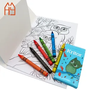 Conjunto de livros para colorir com desenho de lápis, material escolar de volta às a5 para crianças, conjunto engraçado de papelaria para presente