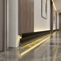Profilé de plinthe LED en aluminium avec effet d'éclairage d'ambiance doux