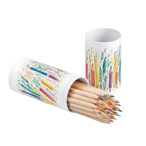 บรรจุภัณฑ์เครื่องเขียนแบบหลอดกระดาษสั่งทำพิเศษ ทรงกระบอกทำจากกระดาษแข็งรีไซเคิลได้ สำหรับชุดดินสอสี ปากกา และดินสอเขียนแบบ - Product Image 6