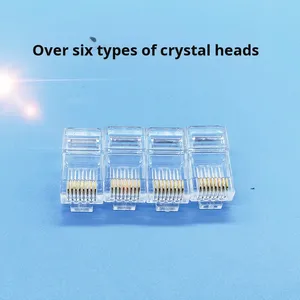 Rj45 <span class=keywords><strong>Cat6</strong></span> pha lê đầu 6 Gigabit không được che chở ba-prong mạ Vàng 8P8C Mạng Cáp pha lê đầu <span class=keywords><strong>Cat6</strong></span> cat6A UTP - Product Image 2