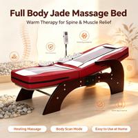 Table de massage thermique infrarouge lointain de style coréen, très vendue, avec rouleaux de jade automatiques pour soulagement des douleurs corporelles complètes