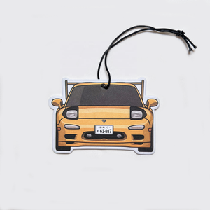 맞춤 로고 모양 나무 유기 섬유 향수 차량용 방향제 걸이형 차량용 향기 - Product Image 1