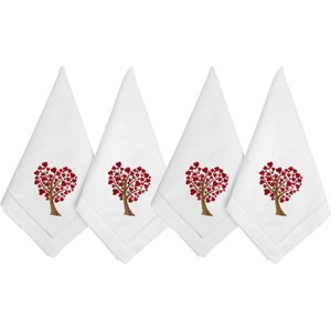 Serviette de table en lin blanc brodée avec monogramme, style hemstitch, pour restaurant - Product Image 6