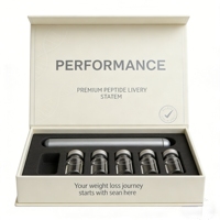Boîte à flacons de peptides en papier kraft de haute qualité, emballage cadeau magnétique pour flacons de 3 ml et 10 ml