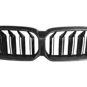 Rejilla de doble listón de fibra de carbono seco G30 F90, rejilla de parachoques delantero automático para <span class=keywords><strong>BMW</strong></span> 5 Series G30 G38 M5 F90 LCI 2021 - Product Image 4