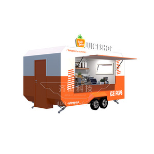 Mobile Food Truck 4 Wheel Dual Tandem Axle Stainless Steel Body Outdoor Juice Shop <b>Ice</b> <b>Pops</b> - Product Image 1