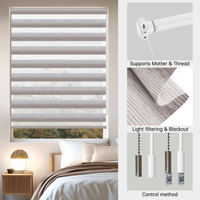 Allbright Powered by Eve Motionblinds Tende a Rullo Smart Zebra Oscuranti Senza Fili Compatibili con Matter e Thread per Finestre Domestiche