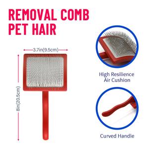 Râteau anti-poils professionnel réutilisable à <span class=keywords><strong>long</strong></span> manche, <span class=keywords><strong>brosse</strong></span> manuelle pour le toilettage des animaux de compagnie, <span class=keywords><strong>brosse</strong></span> à cheveux pour la beauté domestique - Product Image 2