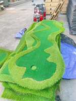 Kit d'entraînement de golf durable pour extérieur avec green de putting, trou de putting, poteau de drapeau et coupelle de putting, pour jardin et mini-parcours de golf, OEM disponible