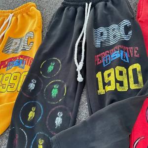 กางเกงวอร์มขาบานสำหรับผู้ชายขาตรงพิมพ์ลายโลโก้ออกแบบได้ตามต้องการ - Product Image 6