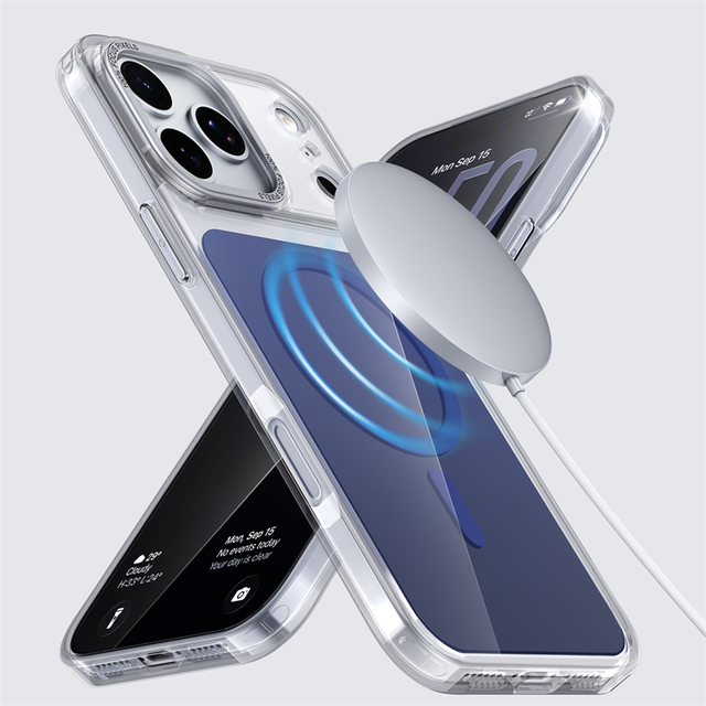 TPU + Acrylic Hybrid Clear Magnetic Phone Case, Shockproof Bumper and Raised Camera Guard Cover for IPhone 16/16 Pro/16 Pro Max