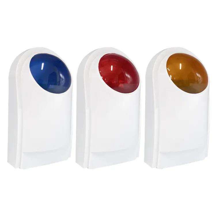 Sirene elektronik Alarm lampu merah suara, sirene bel keamanan rumah sistem Alarm listrik