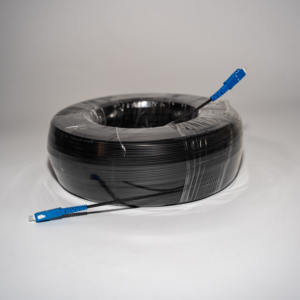 Modo único al aire libre 1 2 Core 3 FRP <span class=keywords><strong>Precon</strong></span> 50M 100M 200M FTTH Drop Optic Cord SC Terminado Fibra Óptica Cable Comunicación - Product Image 2
