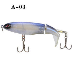 Señuelo de pesca Whopper Popper Swimbait 10cm/13g Topwater cebo Artificial cola giratoria aparejos de pesca anzuelos simulación - Product Image 5