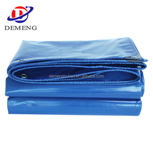 Bâche en polyester 100% enduite <span class=keywords><strong>de</strong></span> PVC bleu, imperméable et durable, pour la vente en gros, idéale pour les voitures, les bagages, les bâches <span class=keywords><strong>de</strong></span> protection, les camions, les bateaux et l'industrie. - Product Image 5