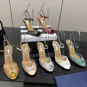 Zapatos de Tacón de Cuero para Mujer Babylone, 3.<span class=keywords><strong>5</strong></span> Pulgadas, Negros, Sandalias de Fiesta, Correa Ajustable en el Tobillo, Diseño Metálico, Cómodos y Fáciles de Poner - Product Image 1