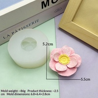 Simulierte Nelken- und Rosenform 3D Silikon-Kuchenform für DIY Schokoladenmousse mit Einzelverpackung