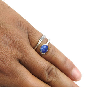 <b>Lapis</b> <b>Lazuli</b> Designer 925 Solid Sterling Silver Natural Gemstone <b>Rings</b> Handmade Jewelry Gift for Her Women Accessories Bulk Sale - Product Image 3